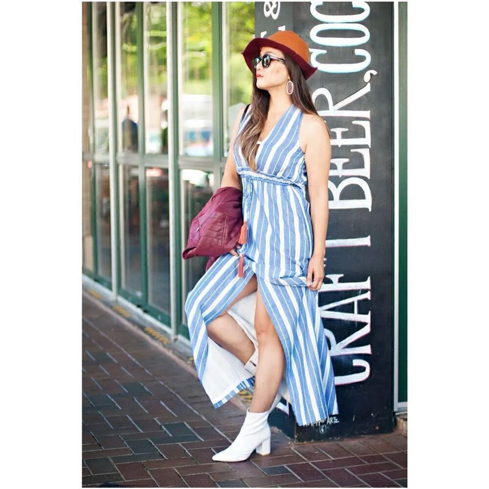 Tularosa X Revolve Essie Maxi Dress in Indigo Stripe - Picture 11 of 12
